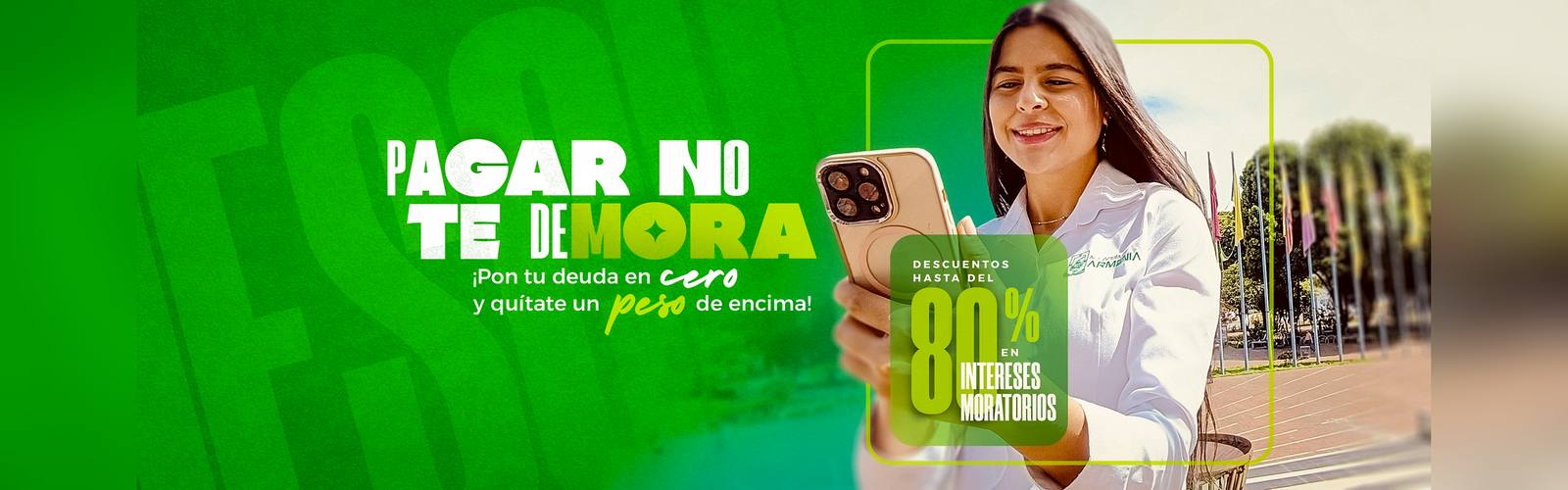 Pagar no te demora: pon tu deuda en cero. Descuentos de hasta el 80 % en intereses moratorios.